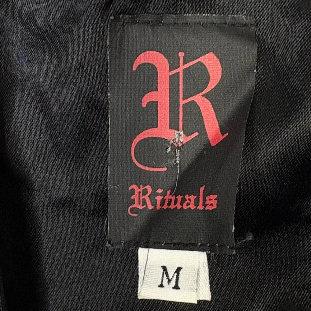 Rituals Crushed Velvet Blazer Fender Guitar Pick Button Medium Rockabilly Lounge